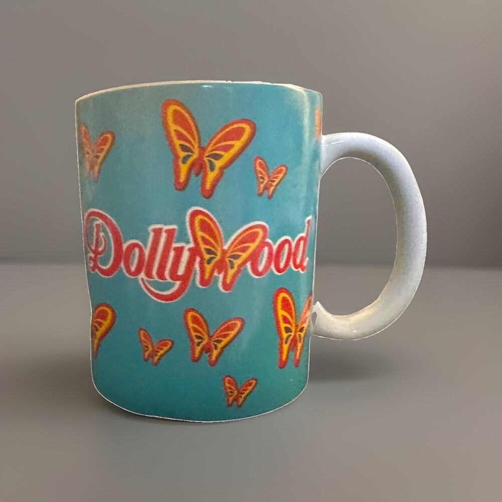 Dollywood Parks & Resorts Butterfly COFFEE MUG Colorful Ceramic HTF - Picture 2 of 5